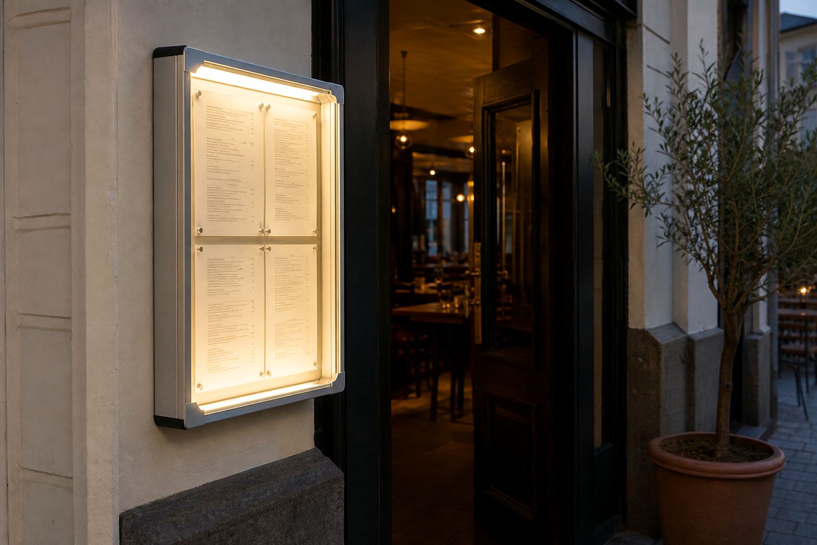Illuminated Menu Case